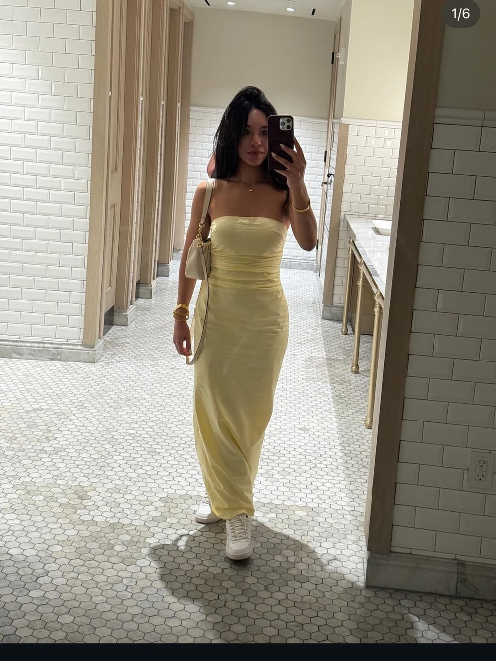 Strapless Yellow Maxi Dress - Elegant Summer Styling
